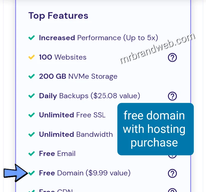 free domain with hosting plan purchase