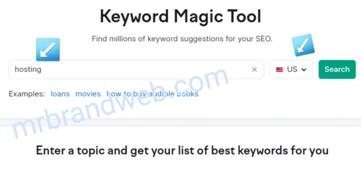 topic name in keyword magic tool